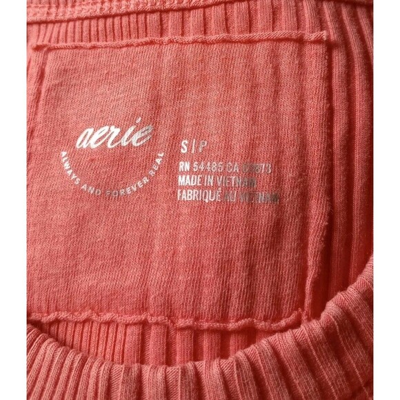 Aerie Free Spirit Ribbed Tank Top Textured Pink Size Small NWT - Picture 5 of 6